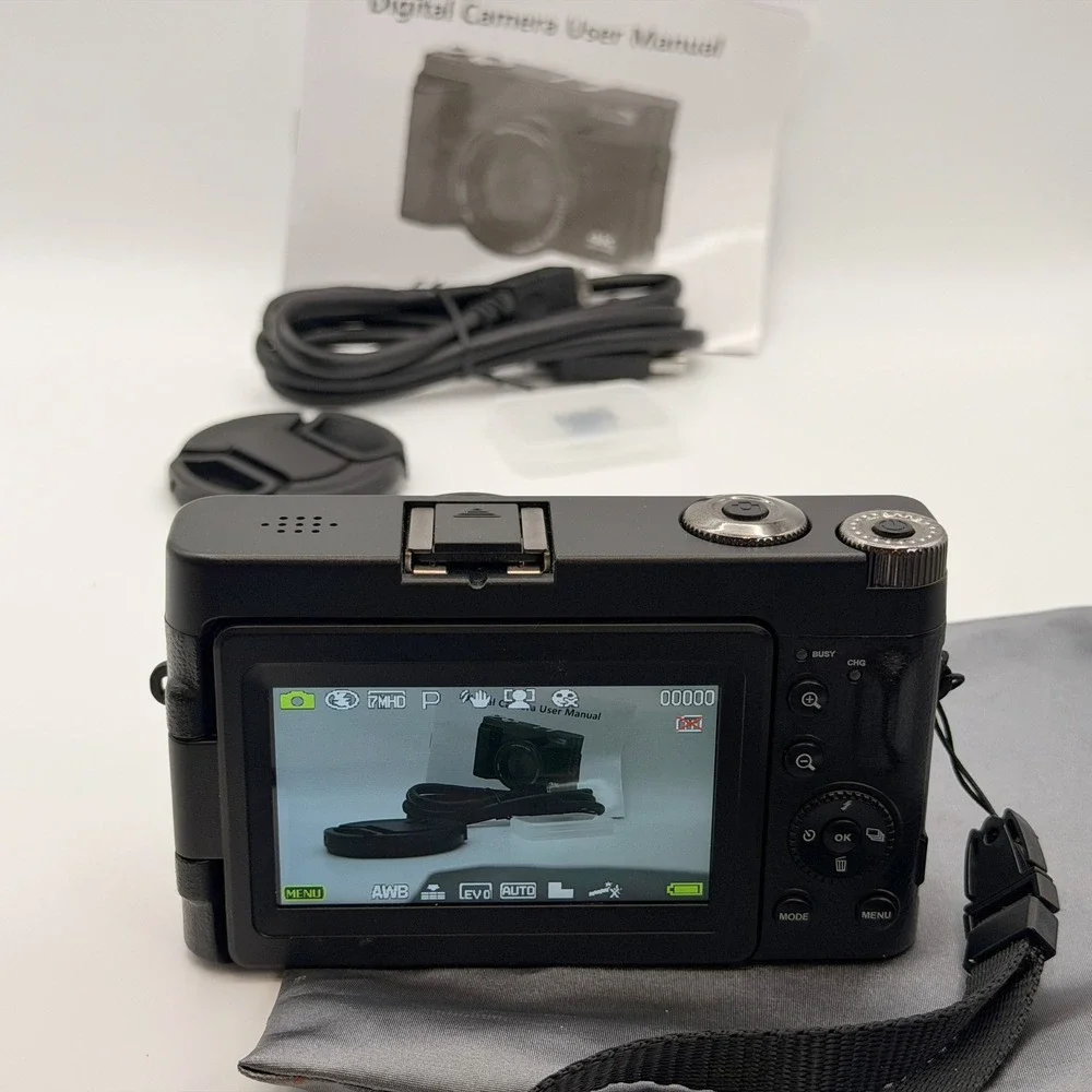 Rohs 4K Digital Camera Kit Ultra HD Black 16X Zoom Vlogging Tech Kids Travel